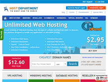 Tablet Screenshot of hostdepartment.com